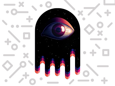 Sticky eye cosmos eye other peter sticker