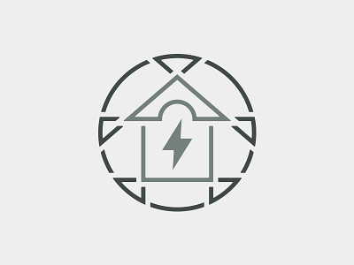 Energy Makeover bolt efficiency energy house logo mark