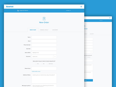 New Order Form flat form ui ux web design