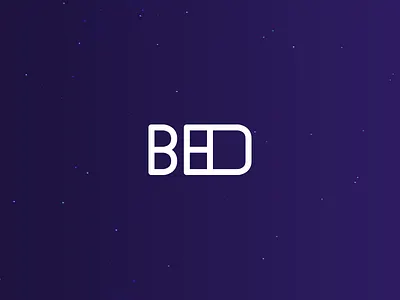Bed Concept branding icon logo mark typography