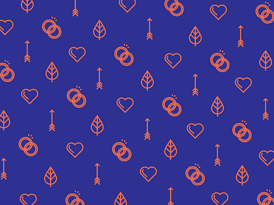 Romance Icon Pattern arrow heart icon leaf pattern rings romance valentines