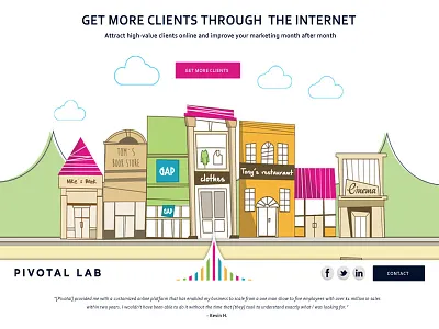 Pivotal Lab-homepage artistic illustration webdesign