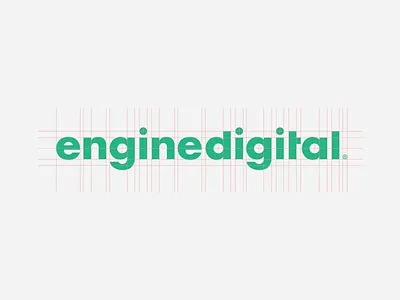 Engine Digital - Wordmark branding construction futura identity logo wordmark