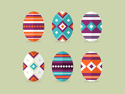 easter eggs v4 easter eggs flat design geometric patterns