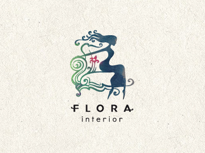 Flora design flora interiors logo