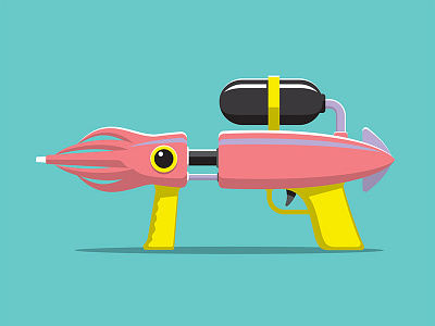 Squid Squirter glenn jones glennz illustration illustrator ink squid t shirt vector