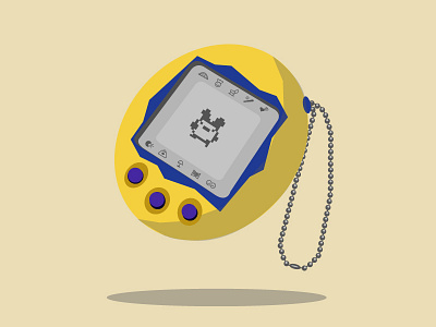 Here's to you, Childhood 90s childhood cute flatdesign illustrator kawaii shadow tamagotchi toys vector