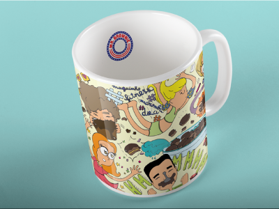 Mr.Brownie's mug illustration illustrator mr.brownie mug