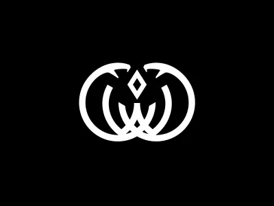 WCJ antler branding diamond jewel logo logotype mark monogram snake