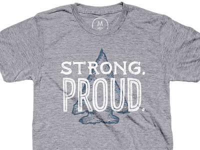 Strong. Proud. Flint. [APPROVED!] arrowhead blue cotton bureau flint gray hand lettered michigan proud strong texture