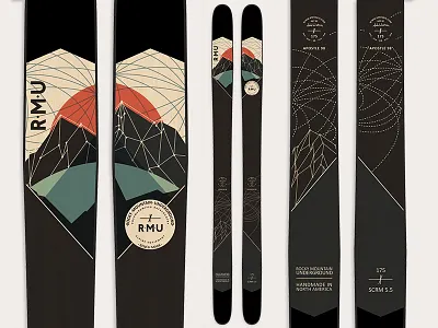 Apostle 98 2017 backcountry black dark geometric mountains rmu ski graphics skis snow winter
