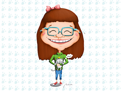 Crazy Cat Lady art cat digital digital illustration drawing girl illustration illustrator painting photoshop