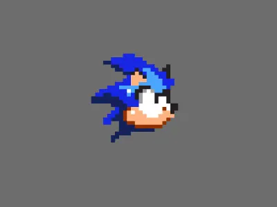 8-bit Sonic gaming icon retrogaming sega vector