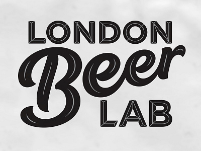 London Beer Lab beer brand custom type design hand drawn hand lettering lettering logo packaging type typography