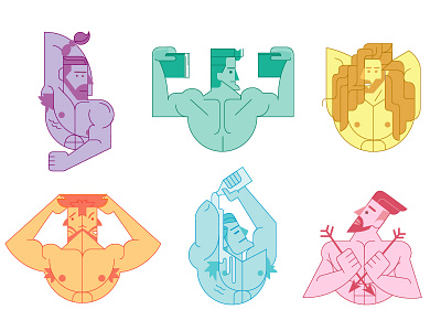 zodiac sign: Capricorn gay icon illustration muscle zodiac