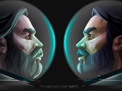 "Through the time" art color cosmos digital painting free freedom illustration portrait time