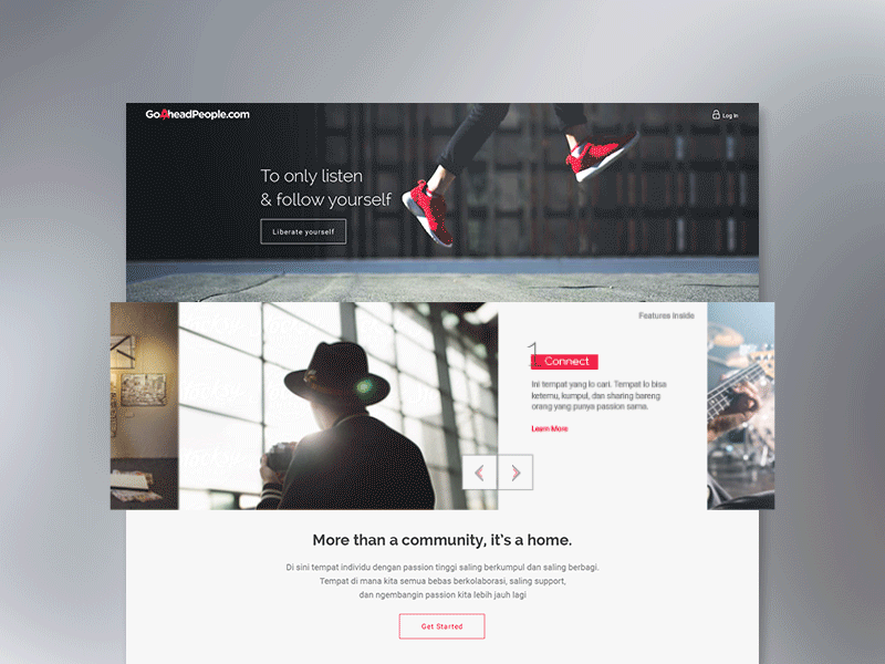 Landing Page - GAP design landing page ui web