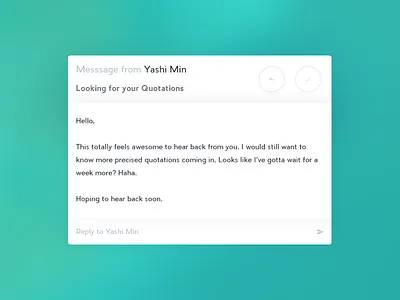 Single Mail Card card daily desktop email inbox material tablet ui ux ui