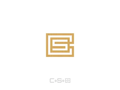 CS Furniture branding furniture identity initials logo mark minimal mono wood