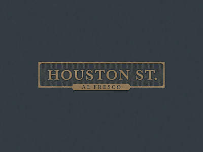 Houston Al Fresco badge branding food lockup logo