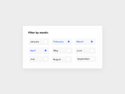 Filter UI filter interface minimal multiple choice select sort ui ux