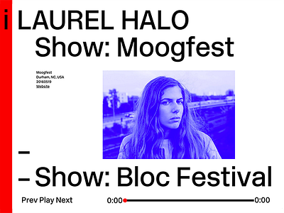 Laurel Halo Website dj fullscreen portfolio typography ui website