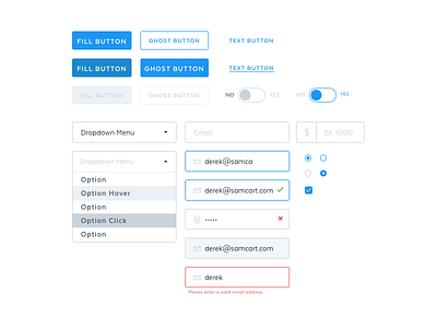 SamCart UI Styles guide samcart styles ui