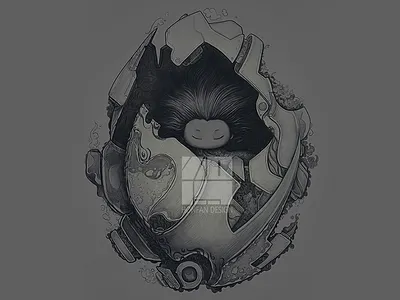 Mechanical egg egg illustration mechanical
