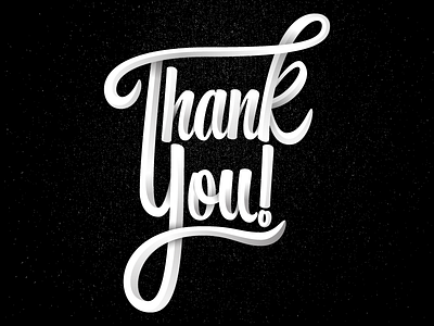 Thank You! custom dimensional type dribbble handlettering illustrator lettering shadow thank you type typography vector