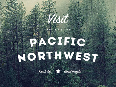Visit the PNW logo typography vintage