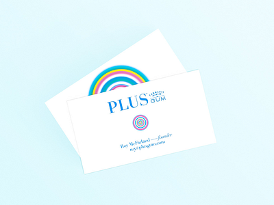 Plus Gum branding business card color design graphic identity logo marijuna