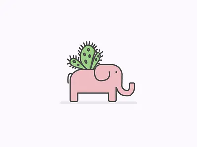 Elephant Planter balloon elephant illustration vector