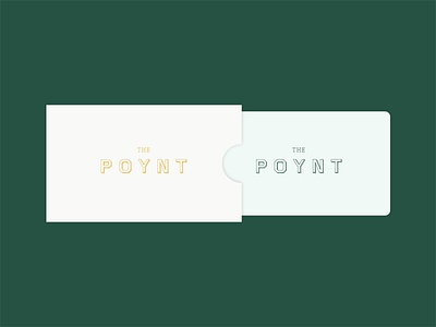 The Poynt bar brand branding custom gift card hand drawn hospitality logo mark restaurant