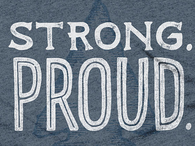 Strong. Proud. Flint. on Cotton Bureau NOW! arrowhead blue cotton bureau design flint hand lettered illustration michigan proud strong tee texture