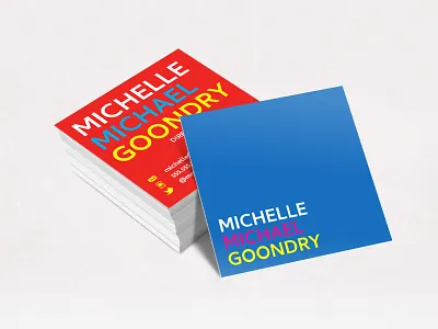 Gondryish Business Card Template business card gondry square template