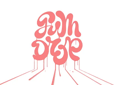 Gumdrop calligraphy design drip gumdrop hand handlettered letter lettering script type typography
