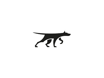 Pointer alert animal burnell design dog logo mark minimal neil vector