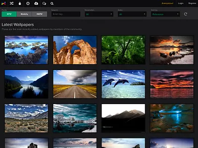 Wallpaper Search UI filter search ui