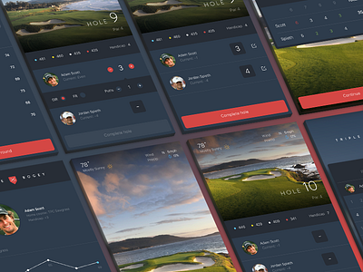 Triple Bogey android app bogey golf ios mobile pga triple ui ux weather