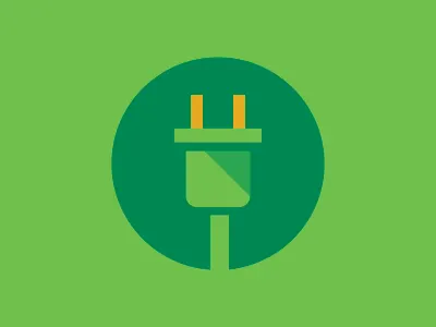 Plug Icon electricity green plug