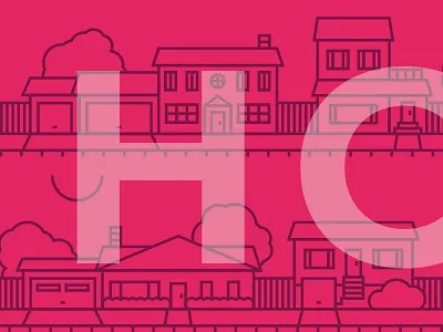 Neighborhood 2 home house illustration line neighborhood