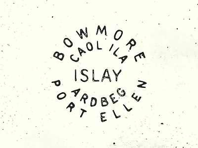 Islay Stamp bowmore island islay mail post rubber scotland stamp whisky