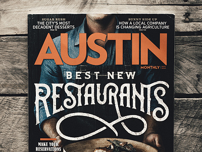 AUSTIN MONTHLY | COVER DESIGN grunge handlettering lettering magazine typography