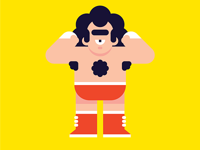 Jimmy "Colossus" Clemmons. behemoth body hair champion character character design colossus vectordailies wrestler wrestling