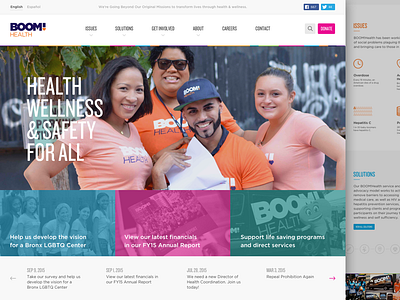 BOOM!Health Website Redesign color health marketing new york web