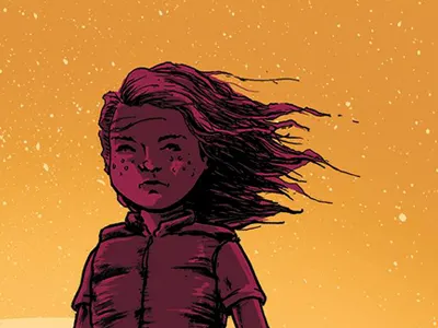 Climate Movement Secret Weapon: Kids (preview) drawing editorial girl hair illustration ink pen seattle weekly