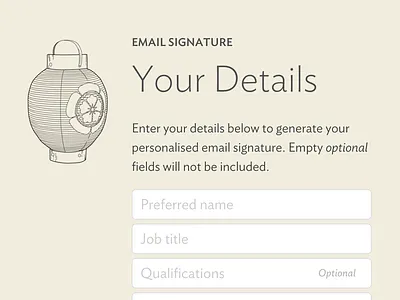 Signature brand css html pixels ui