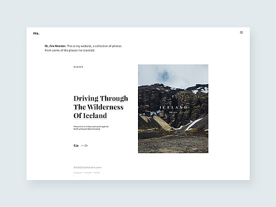 Travel blog: Pt 03 — Iceland blog iceland photo simple story travel ui website white