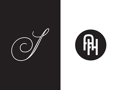 2 Things ah ha logo monogram s script