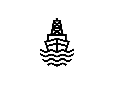Ship Mark boat drop logo oil ship tower water